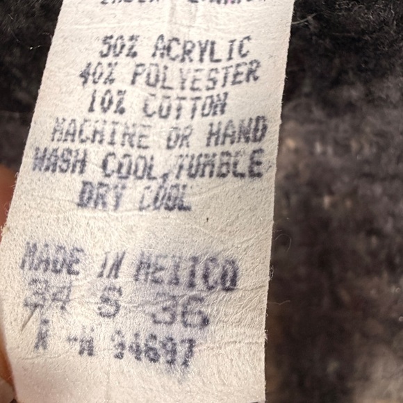 Artesanías MR Molina Mexican Baja Hoodie Jacket Men’s M Wool Blend Zip-Up coat - Picture 4 of 9